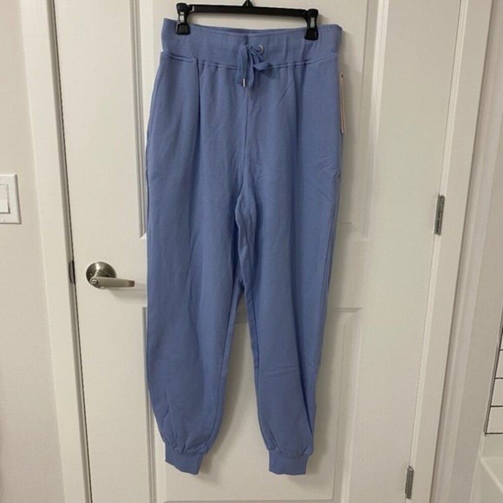 AQUA Athletic Women's Sweater Knit Jogger Pants. Color: Iris. Size Large. Grunge